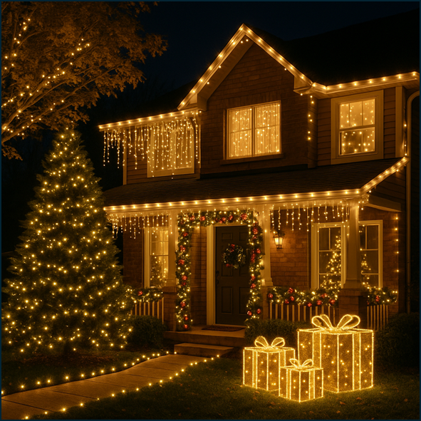 đèn LED vàng ngoài trời 